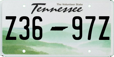 TN license plate Z3697Z