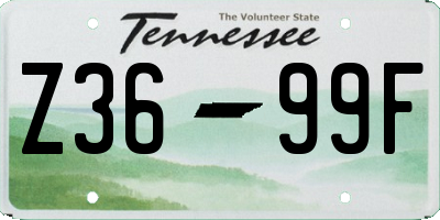 TN license plate Z3699F