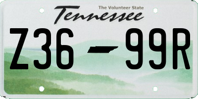 TN license plate Z3699R