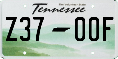 TN license plate Z3700F