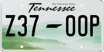 TN license plate Z3700P