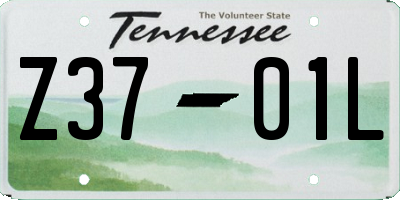 TN license plate Z3701L