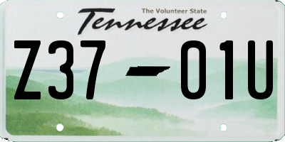 TN license plate Z3701U