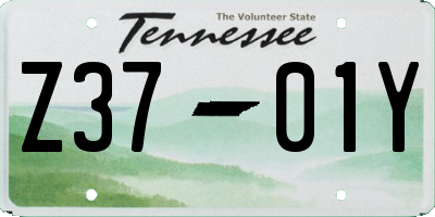TN license plate Z3701Y