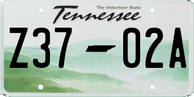 TN license plate Z3702A