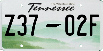 TN license plate Z3702F