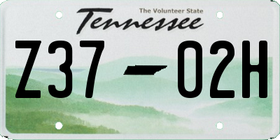 TN license plate Z3702H