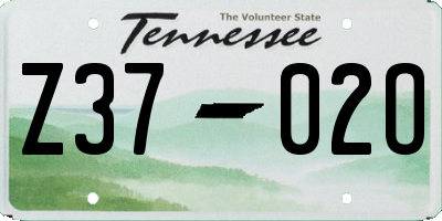 TN license plate Z3702O