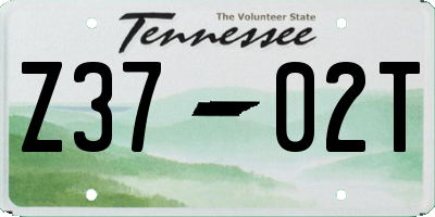 TN license plate Z3702T