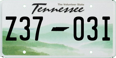 TN license plate Z3703I