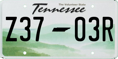 TN license plate Z3703R