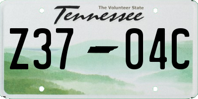 TN license plate Z3704C
