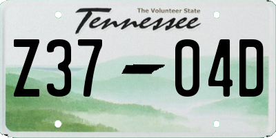 TN license plate Z3704D