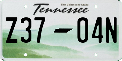 TN license plate Z3704N