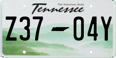 TN license plate Z3704Y