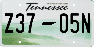 TN license plate Z3705N