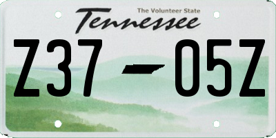 TN license plate Z3705Z