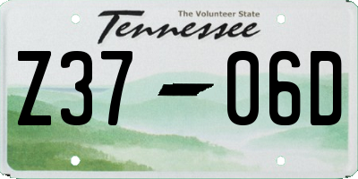 TN license plate Z3706D