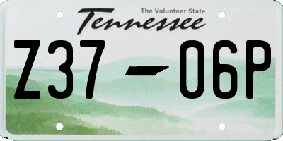 TN license plate Z3706P