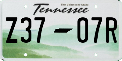 TN license plate Z3707R