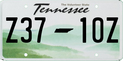 TN license plate Z3710Z