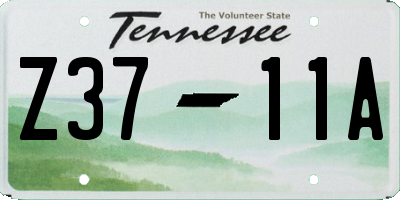 TN license plate Z3711A