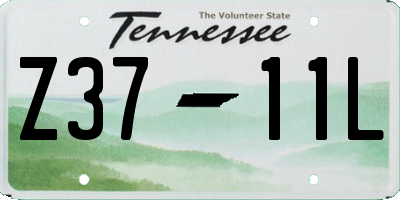 TN license plate Z3711L