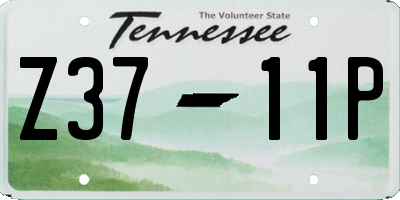 TN license plate Z3711P