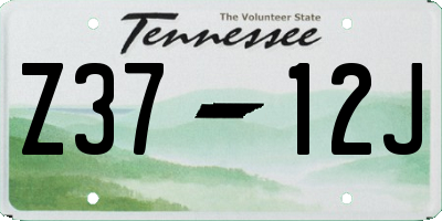 TN license plate Z3712J