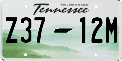 TN license plate Z3712M