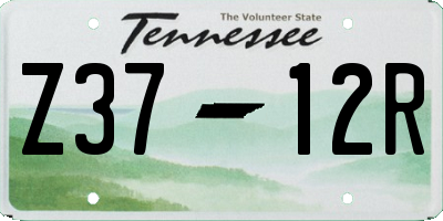 TN license plate Z3712R