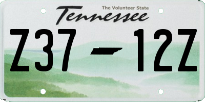 TN license plate Z3712Z