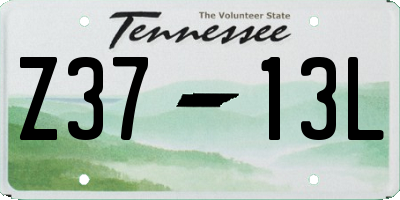 TN license plate Z3713L