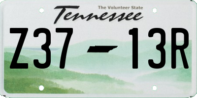 TN license plate Z3713R