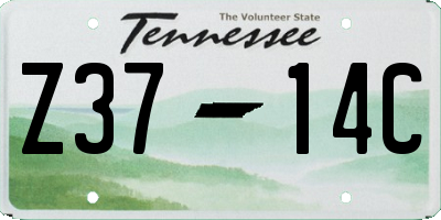 TN license plate Z3714C