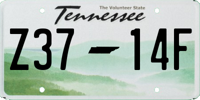 TN license plate Z3714F