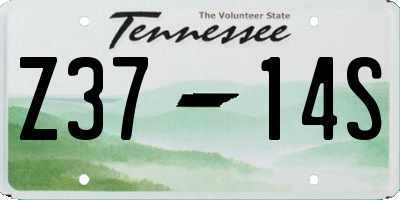TN license plate Z3714S