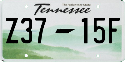 TN license plate Z3715F