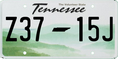 TN license plate Z3715J