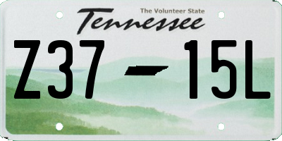 TN license plate Z3715L