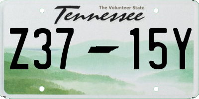 TN license plate Z3715Y