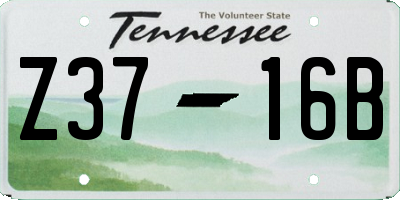 TN license plate Z3716B