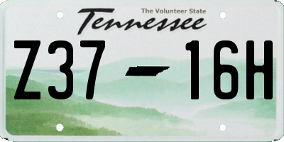 TN license plate Z3716H