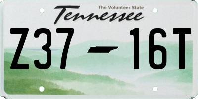 TN license plate Z3716T