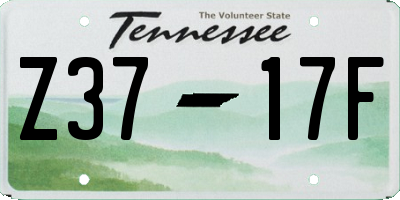 TN license plate Z3717F