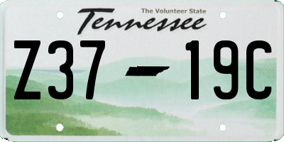 TN license plate Z3719C