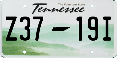 TN license plate Z3719I