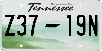 TN license plate Z3719N