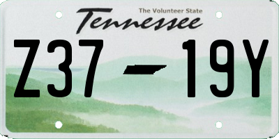 TN license plate Z3719Y