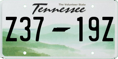 TN license plate Z3719Z